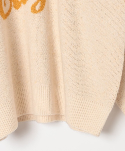 BAYFLOW（ベイフロー）の「ジャガードロゴニットプルオーバー（ニット/セーター・レディース・モカ/ボルドー/グレー/オフホワイト/ライトブルー/ピンク・FREE）」の10枚目の写真