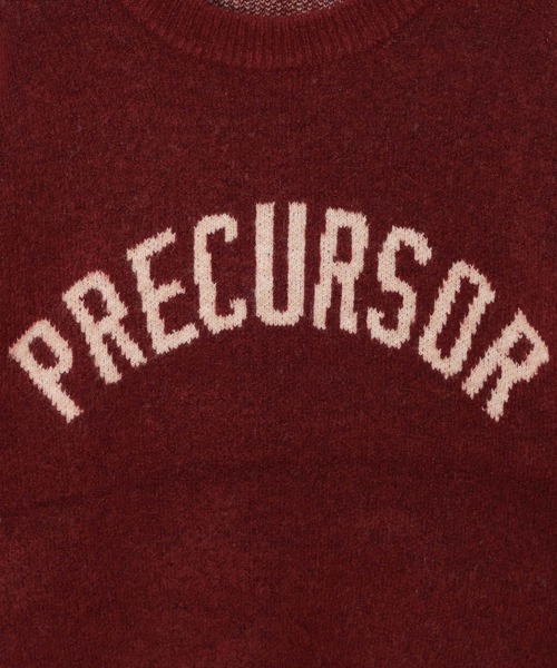BAYFLOW（ベイフロー）の「ジャガードロゴニットプルオーバー（ニット/セーター・レディース・モカ/ボルドー/グレー/オフホワイト/ライトブルー/ピンク・FREE）」の8枚目の写真