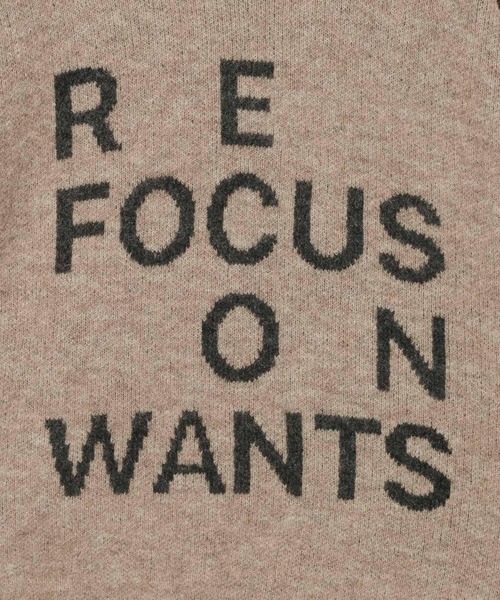 BAYFLOW（ベイフロー）の「ジャガードロゴニットプルオーバー（ニット/セーター・レディース・モカ/ボルドー/グレー/オフホワイト/ライトブルー/ピンク・FREE）」の7枚目の写真