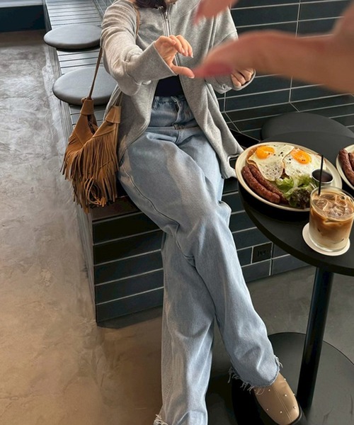 Flugge(フラッジー)の「ハイウエストハートデニム(デニムパンツ・レディース・ブルー・SMALL/MEDIUM)」の4枚目の写真