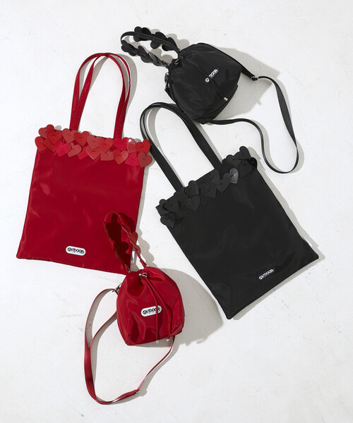 OUTDOOR PRODUCTS(アウトドアプロダクツ)の「BASICKS × OUTDOOR PRODUCTS × Firsthand/ベイシックス × アウトドアプロダクツ x BASICKS HEART TOTE BAG / トートバッグ / A4(トートバッグ・レディース・ブラック/レッド・ONE SIZE)」の18枚目の写真