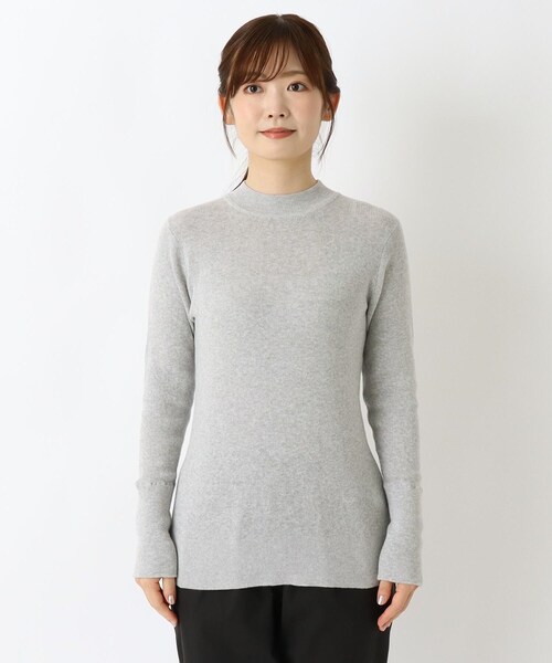one'sterrace(ワンズテラス)の「◆綿フライスニットプルオーバー(ニット/セーター・レディース・グリーン系その他6/グレー系4/ブラック系8/アイボリー系8・02)」の5枚目の写真