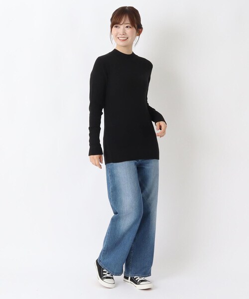 one'sterrace(ワンズテラス)の「◆綿フライスニットプルオーバー(ニット/セーター・レディース・グリーン系その他6/グレー系4/ブラック系8/アイボリー系8・02)」の15枚目の写真