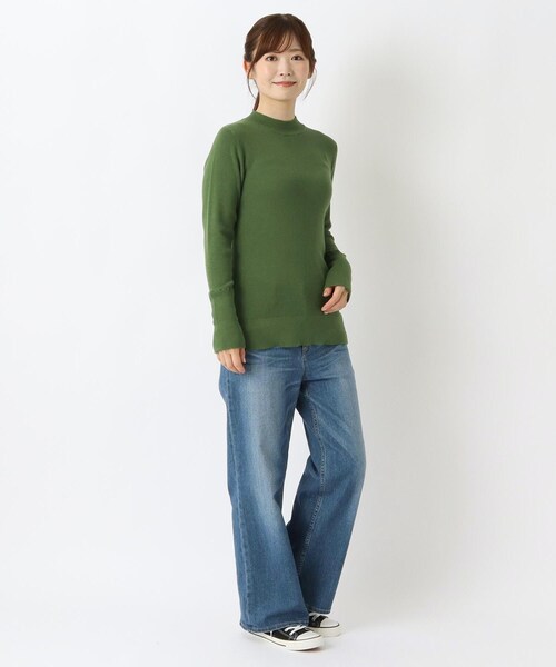 one'sterrace(ワンズテラス)の「◆綿フライスニットプルオーバー(ニット/セーター・レディース・グリーン系その他6/グレー系4/ブラック系8/アイボリー系8・02)」の17枚目の写真