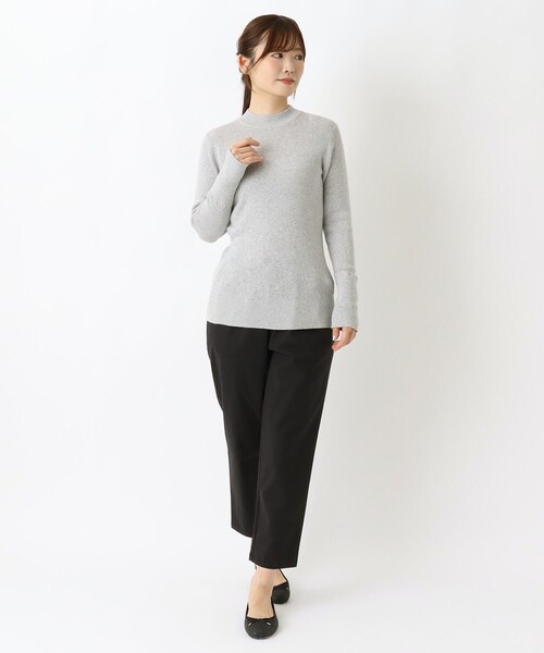 one'sterrace(ワンズテラス)の「◆綿フライスニットプルオーバー(ニット/セーター・レディース・グリーン系その他6/グレー系4/ブラック系8/アイボリー系8・02)」の19枚目の写真