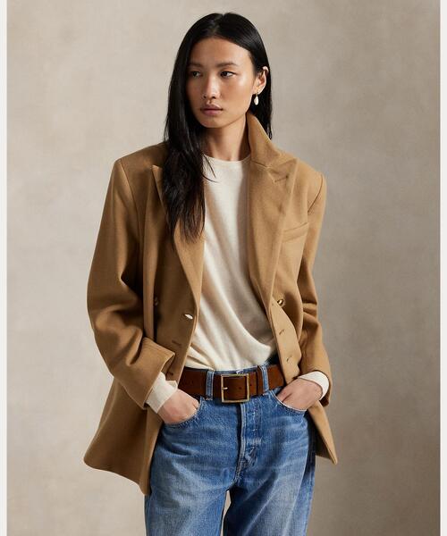 ダブルブレステッド ウール メルトン ブレザー（テーラードジャケット