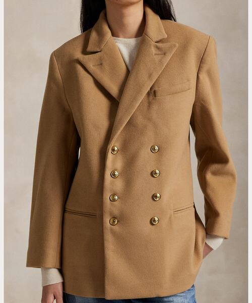ダブルブレステッド ウール メルトン ブレザー（テーラードジャケット