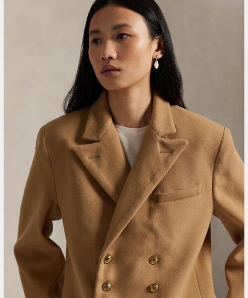 ダブルブレステッド ウール メルトン ブレザー（テーラードジャケット
