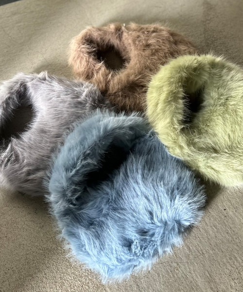 Kotoe（コトエ）の「スモーキーパステル ワンハンドル エコファーバッグ（ハンドバッグ・レディース・ダークグレー/ブラウン/グリーン/ブルー・FREE）」の6枚目の写真