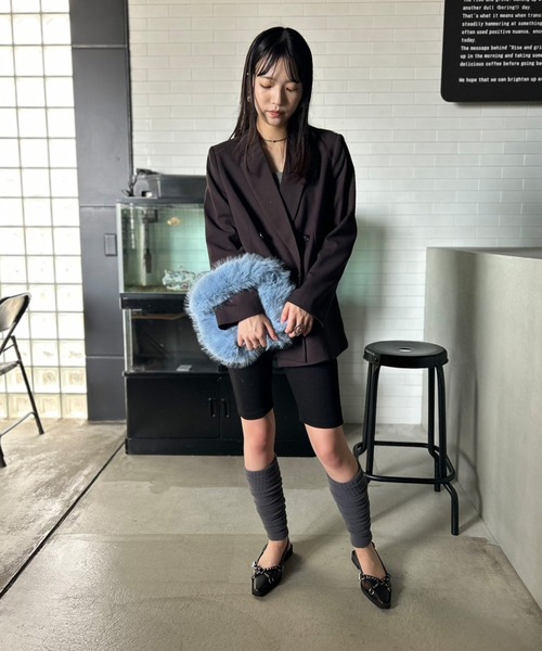 Kotoe（コトエ）の「スモーキーパステル ワンハンドル エコファーバッグ（ハンドバッグ・レディース・ダークグレー/ブラウン/グリーン/ブルー・FREE）」の22枚目の写真