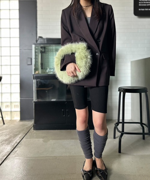 Kotoe（コトエ）の「スモーキーパステル ワンハンドル エコファーバッグ（ハンドバッグ・レディース・ダークグレー/ブラウン/グリーン/ブルー・FREE）」の11枚目の写真