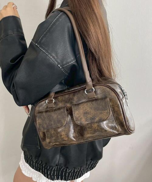 WEGOxMAFAVARCHIVE ボストンバッグ WEGO/ヴィンテージ風ボストンバッグ（ボストンバッグ）｜WEGO