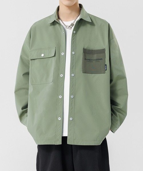 aimoha(アイモハ)の「カジュアルワークシャツジャケット/Casual Work Shirt Jacket(ブルゾン・メンズ・グリーン/ベージュ/ブラック・MEDIUM/LARGE/X-LARGE)」の3枚目の写真