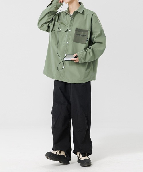 aimoha(アイモハ)の「カジュアルワークシャツジャケット/Casual Work Shirt Jacket(ブルゾン・メンズ・グリーン/ベージュ/ブラック・MEDIUM/LARGE/X-LARGE)」の5枚目の写真