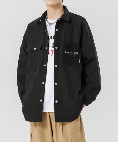 aimoha(アイモハ)の「カジュアルワークシャツジャケット/Casual Work Shirt Jacket(ブルゾン・メンズ・グリーン/ベージュ/ブラック・MEDIUM/LARGE/X-LARGE)」の6枚目の写真