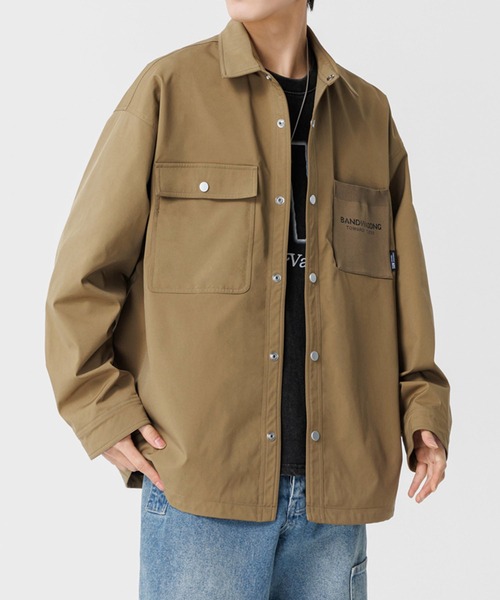 aimoha(アイモハ)の「カジュアルワークシャツジャケット/Casual Work Shirt Jacket(ブルゾン・メンズ・グリーン/ベージュ/ブラック・MEDIUM/LARGE/X-LARGE)」の9枚目の写真