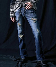 FUGA | 『FUGA/フーガ』ペイント加工フレアデニムパンツ(デニムパンツ)