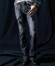 FUGA FUGA フーガフーガ　パンツ　新品未使用　フリーサイズ FUGA/フーガ』裾ZIP付き立体加工デニムパンツ（デニムパンツ