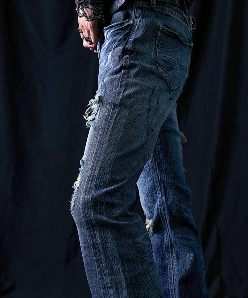 FUGA/フーガ』ペイント加工フレアデニムパンツ（デニムパンツ）｜FUGA