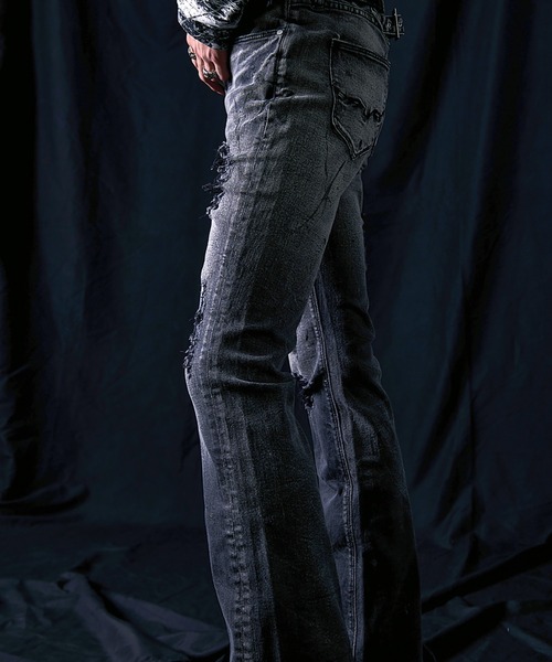 FUGA/フーガ』ペイント加工フレアデニムパンツ（デニムパンツ）｜FUGA