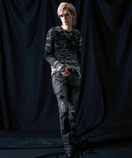 FUGA（フーガ）の「『FUGA/フーガ』ペイント加工フレアデニムパンツ（デニムパンツ・メンズ・ブルー/ブラック・M/L/XL）」の17枚目の写真