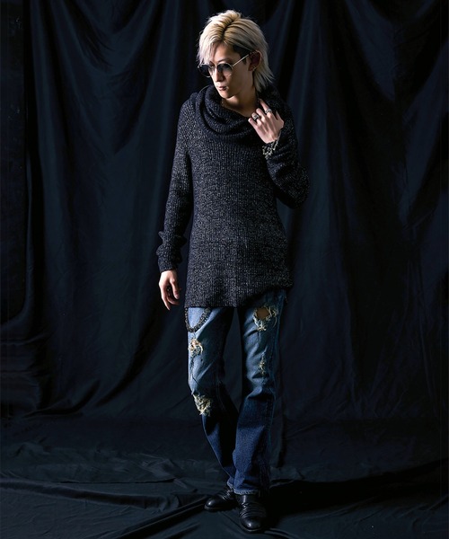 FUGA（フーガ）の「『FUGA/フーガ』ペイント加工フレアデニムパンツ（デニムパンツ・メンズ・ブルー/ブラック・M/L/XL）」の22枚目の写真