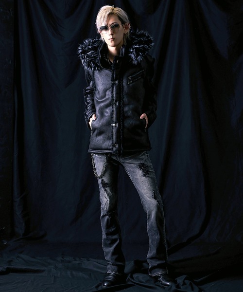 FUGA/フーガ』ペイント加工フレアデニムパンツ（デニムパンツ）｜FUGA