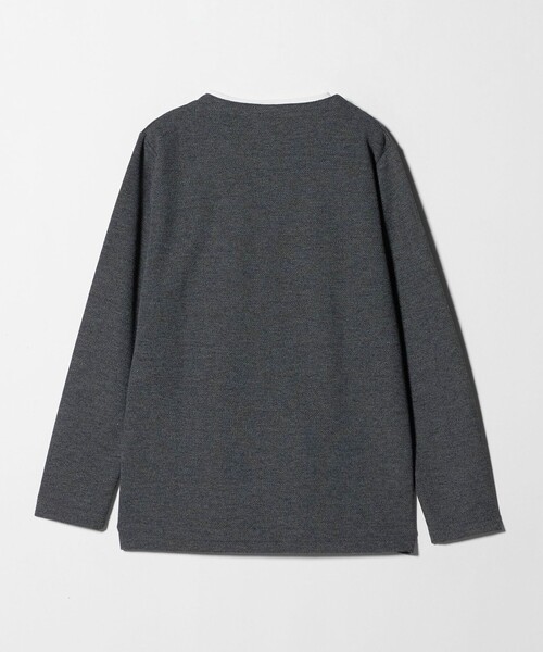 A DAY IN THE LIFE UNITED ARROWS(アデイインザライフユナイテッドアローズ)の「メランジ ジャガード フェイクレイヤード キーネックカットソー<A DAY IN THE LIFE>(Tシャツ/カットソー・メンズ・ネイビー/ベージュ/ダークグレー・M/L)」の4枚目の写真