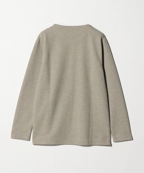 A DAY IN THE LIFE UNITED ARROWS(アデイインザライフユナイテッドアローズ)の「メランジ ジャガード フェイクレイヤード キーネックカットソー<A DAY IN THE LIFE>(Tシャツ/カットソー・メンズ・ネイビー/ベージュ/ダークグレー・M/L)」の8枚目の写真