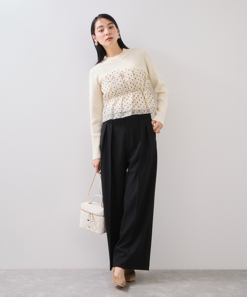 セール】【Hot Beauty】ツータックワイドパンツ/イージーケア（その他