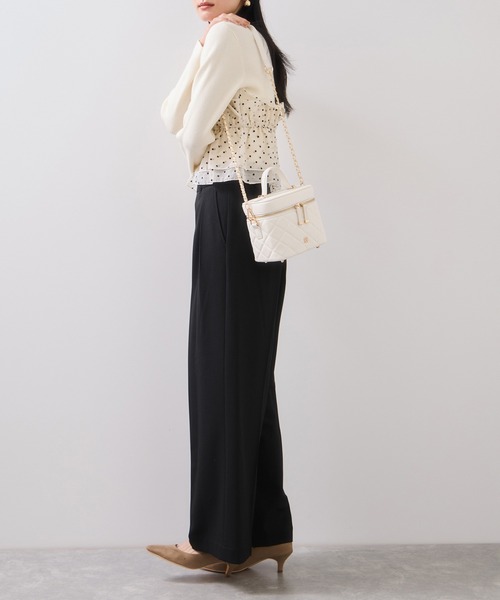 VIS（ビス）の「Hot Beautyツータックワイドパンツ/イージーケア（その他パンツ・レディース・キャメル/グレー系その他/ブラック・SS/S/M/L）」の12枚目の写真