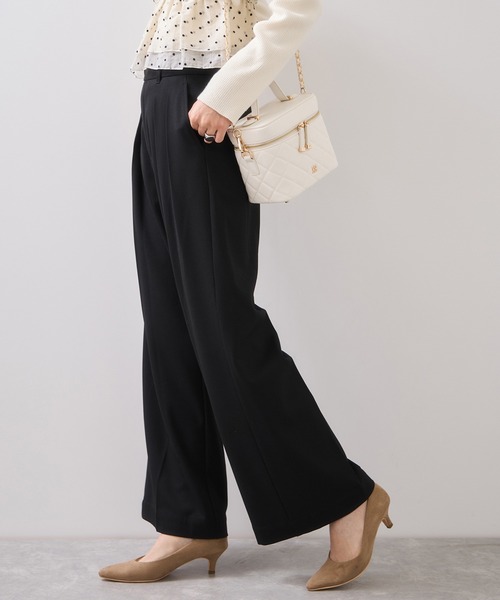 VIS（ビス）の「Hot Beautyツータックワイドパンツ/イージーケア（その他パンツ・レディース・キャメル/グレー系その他/ブラック・SS/S/M/L）」の14枚目の写真