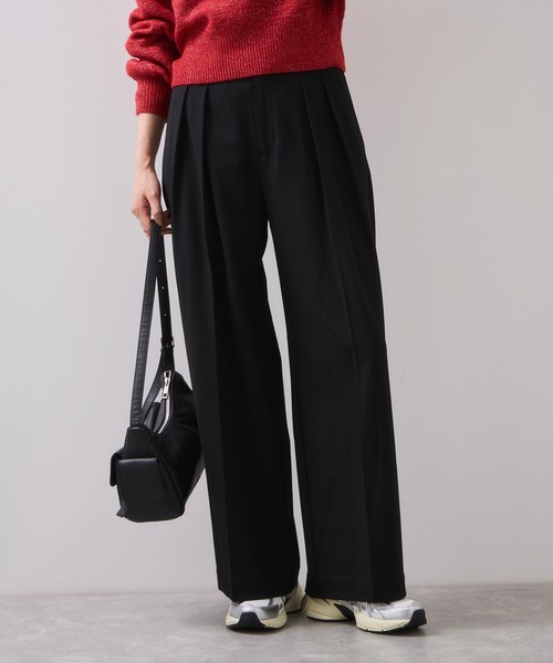 VIS（ビス）の「Hot Beautyツータックワイドパンツ/イージーケア（その他パンツ・レディース・キャメル/グレー系その他/ブラック・SS/S/M/L）」の10枚目の写真