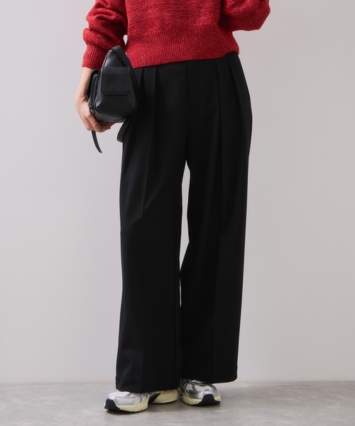 VIS（ビス）の「Hot Beautyツータックワイドパンツ/イージーケア（その他パンツ・レディース・キャメル/グレー系その他/ブラック・SS/S/M/L）」の9枚目の写真