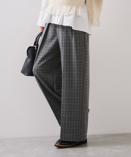 VIS（ビス）の「Hot Beautyツータックワイドパンツ/イージーケア（その他パンツ・レディース・キャメル/グレー系その他/ブラック・SS/S/M/L）」の5枚目の写真