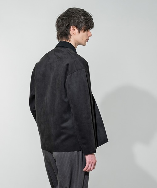 CITY TOKYO（シティトウキョウ）の「【CITY TOKYO/シティートーキョー】Silky-suede カーディガン（カーディガン/ボレロ・メンズ・ブラック・1）」の5枚目の写真