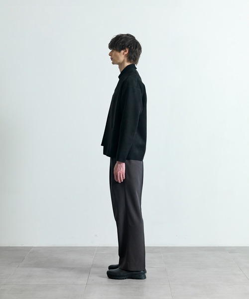 CITY TOKYO（シティトウキョウ）の「【CITY TOKYO/シティートーキョー】Silky-suede カーディガン（カーディガン/ボレロ・メンズ・ブラック・1）」の9枚目の写真