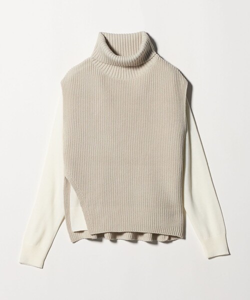 A DAY IN THE LIFE UNITED ARROWS(アデイインザライフユナイテッドアローズ)の「ラメ タートルベスト+プルオーバー ‐ウォッシャブル‐<A DAY IN THE LIFE>(ベスト・レディース・オフホワイト/ダークグレー/ネイビー/ベージュ・FREE)」の2枚目の写真