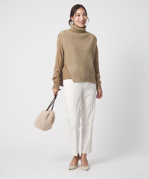 A DAY IN THE LIFE UNITED ARROWS(アデイインザライフユナイテッドアローズ)の「ラメ タートルベスト+プルオーバー ‐ウォッシャブル‐<A DAY IN THE LIFE>(ベスト・レディース・オフホワイト/ダークグレー/ネイビー/ベージュ・FREE)」の6枚目の写真
