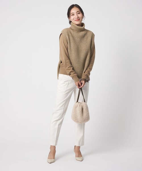 A DAY IN THE LIFE UNITED ARROWS(アデイインザライフユナイテッドアローズ)の「ラメ タートルベスト+プルオーバー ‐ウォッシャブル‐<A DAY IN THE LIFE>(ベスト・レディース・オフホワイト/ダークグレー/ネイビー/ベージュ・FREE)」の7枚目の写真
