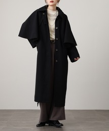 ⭐️Rady⭐️ケープニットコート(ブラック) WINTER BLUE】ケープ付き