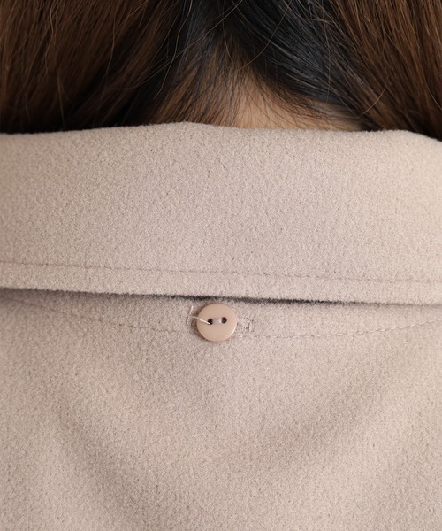 OMNES（オムネス）の「ニットモッサ ケープ取り外しステンカラーコート マルチWAYコート（ステンカラーコート・レディース・グレー/ブラック/ベージュ/チャコール/ブラウン・FREE）」の22枚目の写真