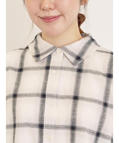 Samansa Mos2（サマンサ モスモス）の「袖口シャーリングチェックシャツ（シャツ/ブラウス・レディース・レッド/ベージュ/イエロー・F）」の21枚目の写真
