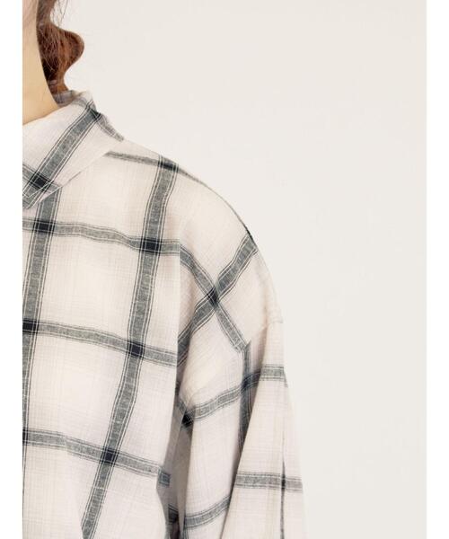 Samansa Mos2（サマンサ モスモス）の「袖口シャーリングチェックシャツ（シャツ/ブラウス・レディース・レッド/ベージュ/イエロー・F）」の22枚目の写真