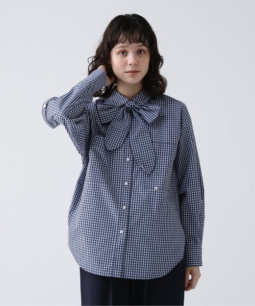 NAVYNAVY(ネイビーネイビー)の「【NAVYNAVY】【365ユーティリティー】 洗えるマルチWAYBIGシャツ(シャツ/ブラウス・レディース・ブルー/ブルー系その他・フリ-)」の2枚目の写真