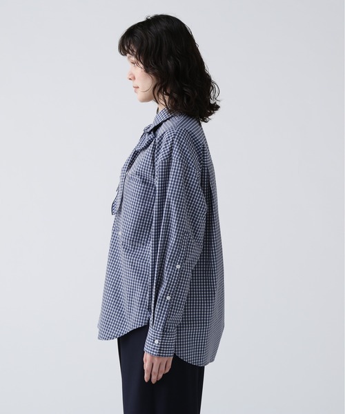 NAVYNAVY(ネイビーネイビー)の「【NAVYNAVY】【365ユーティリティー】 洗えるマルチWAYBIGシャツ(シャツ/ブラウス・レディース・ブルー/ブルー系その他・フリ-)」の11枚目の写真
