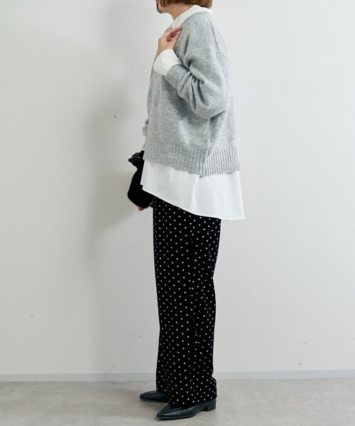 un dix cors（アンディコール）の「《華やかさをプラス》グリッタードットベロアパンツ（スラックス・レディース・ブラック/ブラウン・FREE）」の18枚目の写真