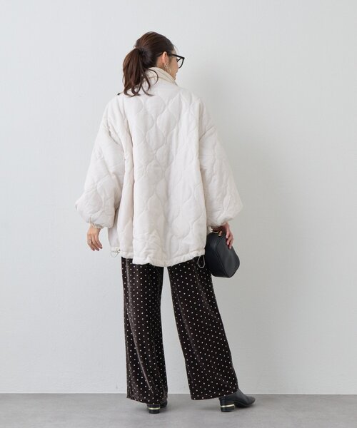 un dix cors（アンディコール）の「《華やかさをプラス》グリッタードットベロアパンツ（スラックス・レディース・ブラック/ブラウン・FREE）」の9枚目の写真