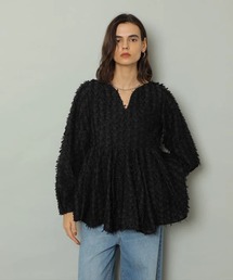 CADUNE ふわふわトップス 36 ブラック 中古・古着通販】CADUNE (カデュネ) ふわふわトップス ブラック