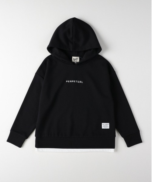 Right-on(ライトオン)の「【Refurbish】フェイクレイヤードパーカー(カジュアル/スタイリッシュ/おしゃれ/メンズ/レディース)(パーカー・キッズ・ブルー/ブラック・130/140/150/160)」の2枚目の写真